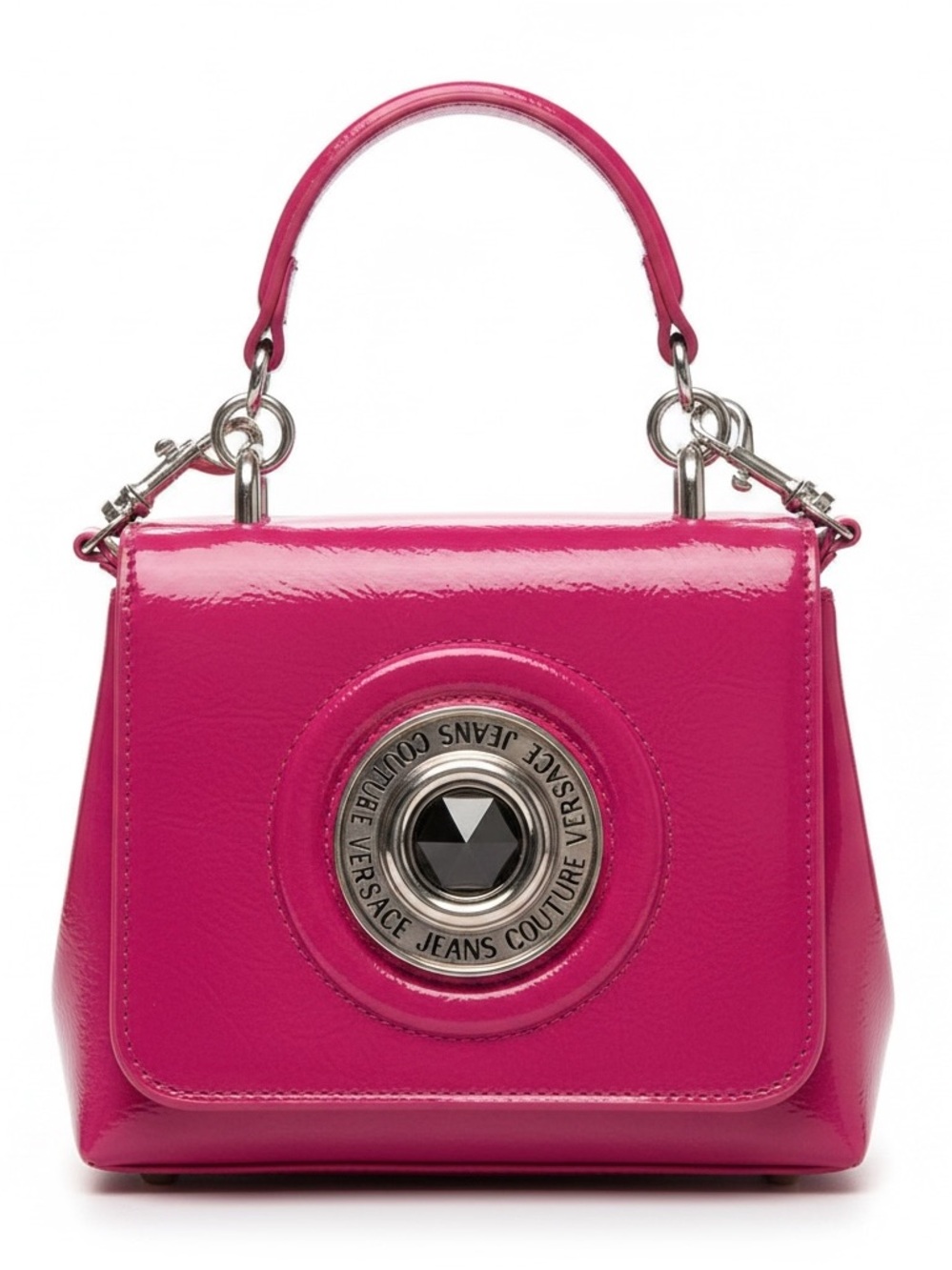 Versace Jeans Collection Bright Pink Patent Top-Handle Satchel